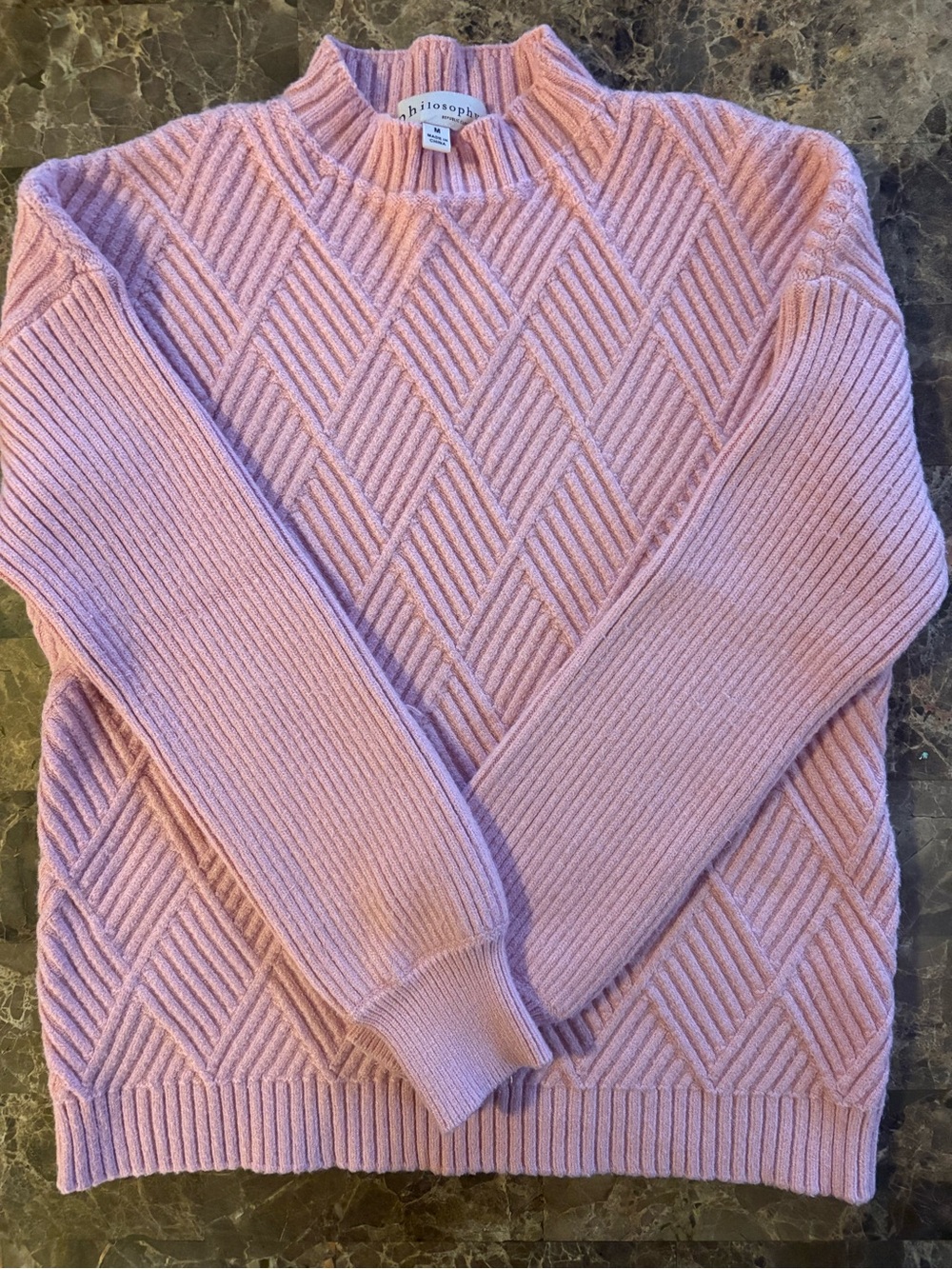 Philosophy Republic Cable-Textured Mock Neck Sweater